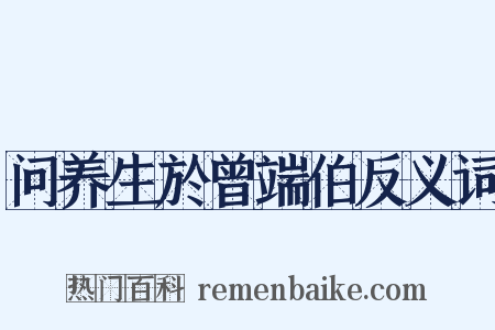 问养生於曾端伯反义词是什么意思的图片